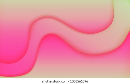 Abstract Background with Wavy Shapes and Gradient. Bright Cover Template with 3d Effect. Trendy Wallpaper with Shadows. Gradient Background for Web Design, Poster, Presentation, Banner, Card, Brochure