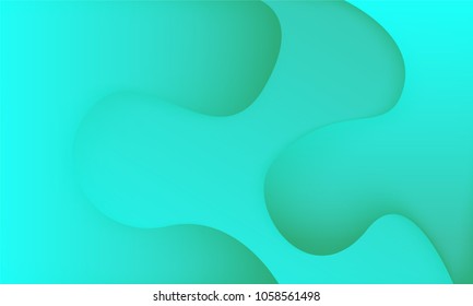 Abstract Background with Wavy Shapes and Gradient. Bright Cover Template with 3d Effect. Trendy Wallpaper with Shadows. Gradient Background for Web Design, Poster, Presentation, Banner, Card, Brochure