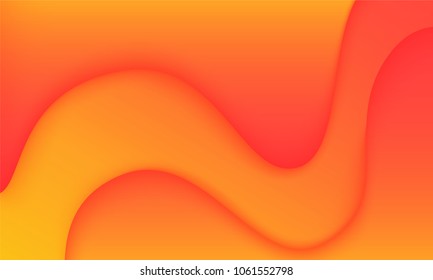 Abstract Background with Wavy Shapes and Gradient. Bright Cover Template with 3d Effect. Trendy Wallpaper with Shadows. Gradient Background for Web Design, Poster, Presentation, Banner, Card, Brochure