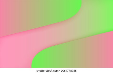 Abstract Background with Wavy Shapes and Gradient. Bright Cover Template with 3d Effect. Trendy Wallpaper with Shadows. Gradient Background for Web Design, Poster, Presentation, Banner, Card, Brochure