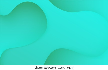 Abstract Background with Wavy Shapes and Gradient. Bright Cover Template with 3d Effect. Trendy Wallpaper with Shadows. Gradient Background for Web Design, Poster, Presentation, Banner, Card, Brochure