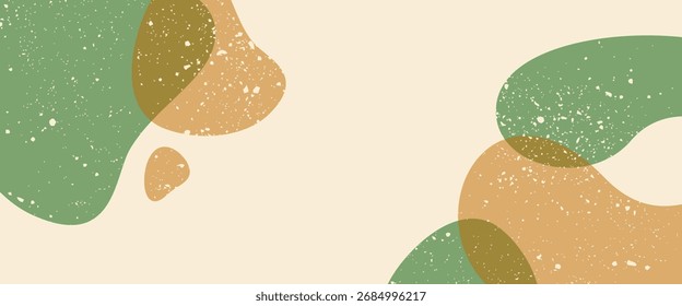 Fondo Abstractas con Formas onduladas y textura granulada, Ilustración vectorial