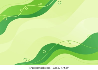 abstract background with wavy shapes, in green colors, suitable for copy space, presentations, wallpapers, flyers, pamphlets, banners, posters, and websites.