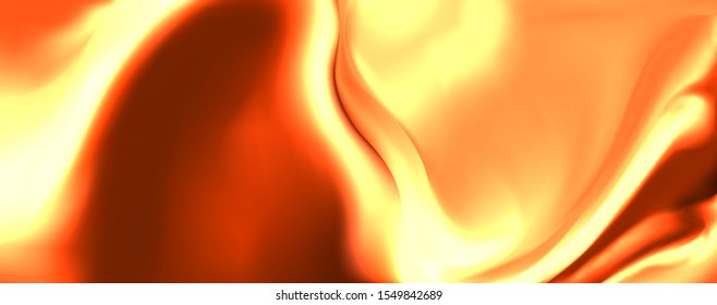 Abstract Background with Wavy Silk Textile. Vector Material Texture. Creative Golden Background for Packaging Design and Advertisement