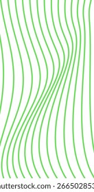 Fundo abstrato com listras onduladas em cores verdes Ilustração vertical