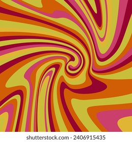 Abstract background with wavy stripes - hand drawn vector illustration. Flat color design.