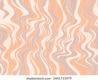 Abstract background with wavy stripes - hand drawn vector illustration.