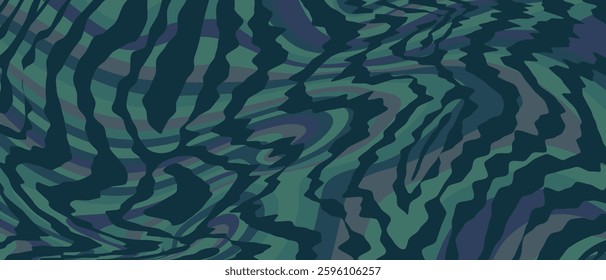Abstract background with wavy stripes - hand drawn vector illustration.