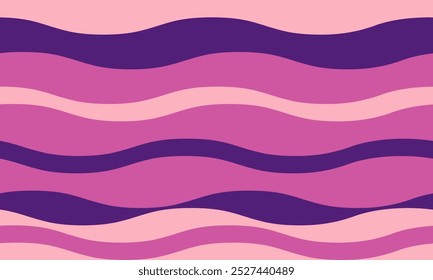 Fundo abstrato com listras onduladas em cores vibrantes, criando um efeito líquido ondulado. Curvas suaves e linhas texturizadas adicionam elegância, vitalidade e criatividade. Ideal para papel de parede ou têxtil.