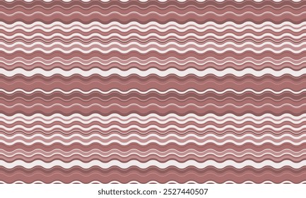 Abstract background with wavy stripes in vibrant colors, creating a rippled, liquid effect. Smooth curves and textured lines add elegance, vitality, and creativity. Ideal for wallpaper or textile.