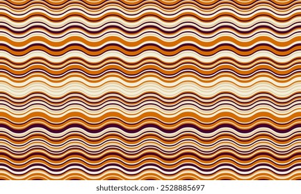 Fundo abstrato com listras onduladas em cores vibrantes, criando um efeito líquido ondulado. Curvas suaves e linhas texturizadas adicionam elegância, vitalidade e criatividade. Ideal para papel de parede ou têxtil.