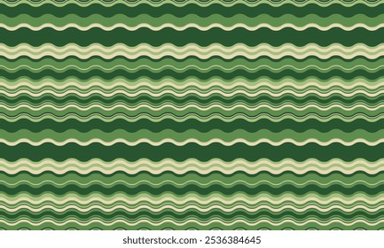 Fundo abstrato com listras onduladas em cores vibrantes, criando um efeito líquido ondulado. Curvas suaves e linhas texturizadas adicionam elegância, vitalidade e criatividade. Ideal para papel de parede ou têxtil.