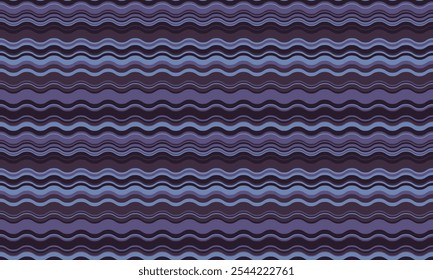 Abstract background with wavy stripes in vibrant colors, creating a rippled, liquid effect. Smooth curves and textured lines add elegance, vitality, and creativity. Ideal for wallpaper or textile.