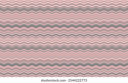Fundo abstrato com listras onduladas em cores vibrantes, criando um efeito líquido ondulado. Curvas suaves e linhas texturizadas adicionam elegância, vitalidade e criatividade. Ideal para papel de parede ou têxtil.