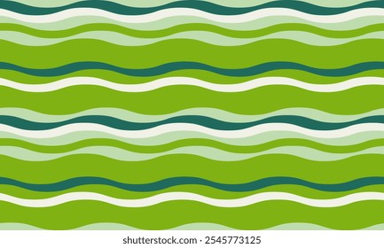 Abstract background with wavy stripes in vibrant colors, creating a rippled, liquid effect. Smooth curves and textured lines add elegance, vitality, and creativity. Ideal for wallpaper or textile.
