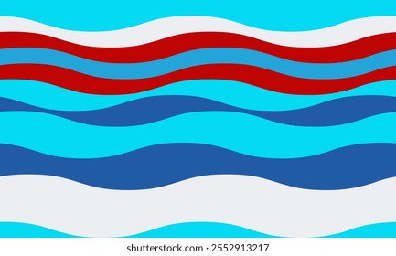 Abstract background with wavy stripes in vibrant colors, creating a rippled, liquid effect. Smooth curves and textured lines add elegance, vitality, and creativity. Ideal for wallpaper or textile.
