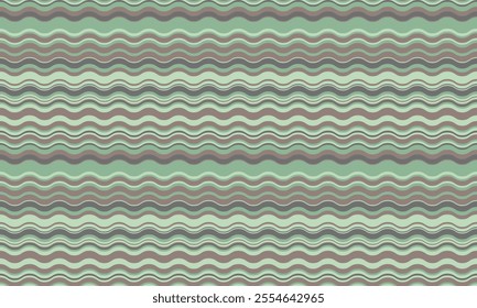 Abstract background with wavy stripes in vibrant colors, creating a rippled, liquid effect. Smooth curves and textured lines add elegance, vitality, and creativity. Ideal for wallpaper or textile.