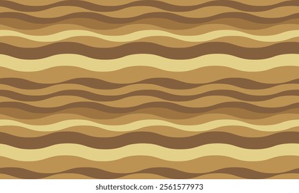 Abstract background with wavy stripes in vibrant colors, creating a rippled, liquid effect. Smooth curves and textured lines add elegance, vitality, and creativity. Ideal for wallpaper or textile.