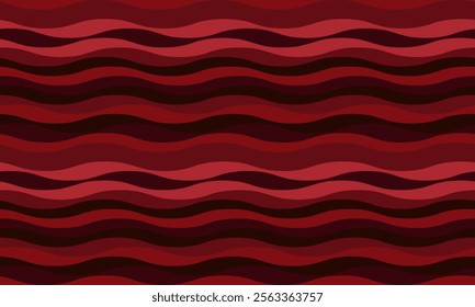 Abstract background with wavy stripes in vibrant colors, creating a rippled, liquid effect. Smooth curves and textured lines add elegance, vitality, and creativity. Ideal for wallpaper or textile.
