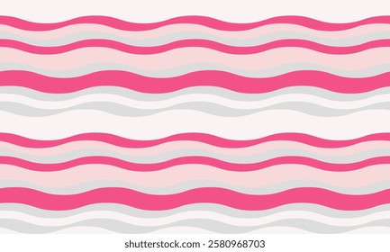 Abstract background with wavy stripes in vibrant colors, creating a rippled, liquid effect. Smooth curves and textured lines add elegance, vitality, and creativity. Ideal for wallpaper or textile.