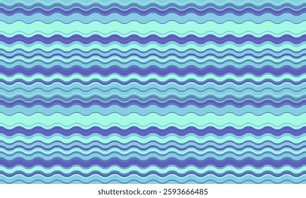 Abstract background with wavy stripes in vibrant colors, creating a rippled, liquid effect. Smooth curves and textured lines add elegance, vitality, and creativity. Ideal for wallpaper or textile.