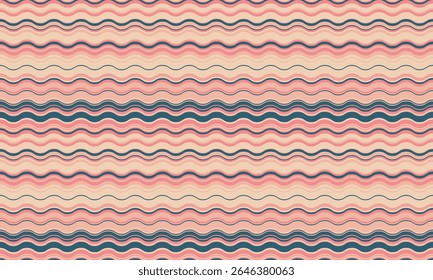 Fondo Abstractas con rayas onduladas en colores vibrantes, creando un efecto líquido ondulado. Las curvas suaves y las líneas texturizadas añaden elegancia, vitalidad y creatividad. Ideal para Fondo de pantalla o textil.