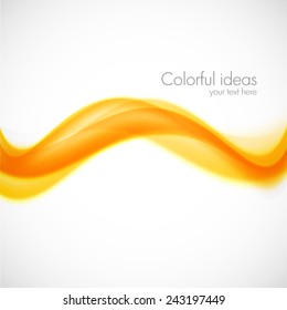 Abstract background in wavy style. Orange vector illustration