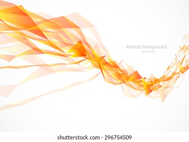 Abstract background in wavy style with polygons vector illustration