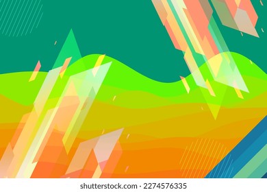 Abstract background of wavy texture and geometric rectangular bars ornaments. Abstract background with curvy pattern and geometrical shapes overlay.
