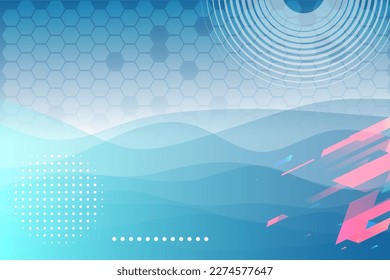 Abstract background of wavy texture and geometric edgy shapes ornaments. Abstract background with curvy pattern and geometrical polygonal decorative overlay.