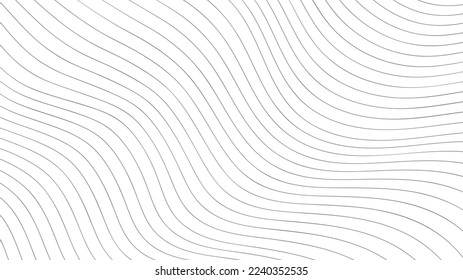 Abstract background with wavy thin lines. Optical illusion.