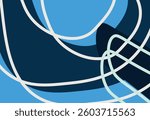 abstract background with wavy and twisty lines in blue colors