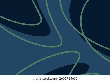abstract background with wavy and twisty lines in blue colors