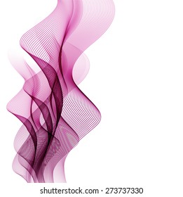 Abstract background with wavy violet lines