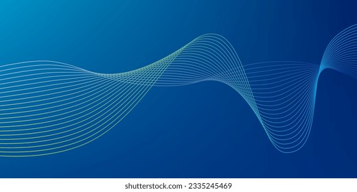 abstract background of wavy white lines on a blue background. eps 10 vector.