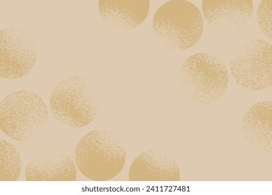 Abstract background with weathered retro grainy texture round shapes vector