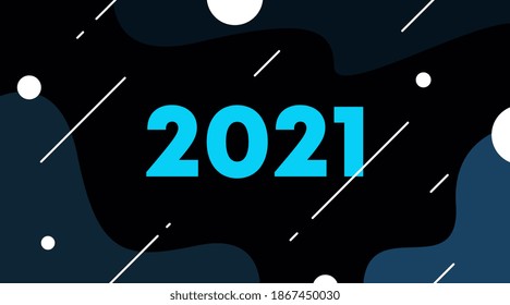 Abstract background and web banner for happy new year 2021 illustration vector.