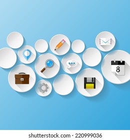 Abstract background.  Web concept.  Flat design. Vector illustration 