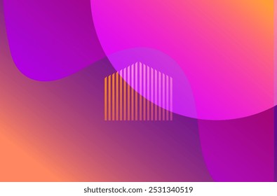 Abstrakter Hintergrund für Webdesign. Farbverlauf mit Formen. Vektorgrafik.