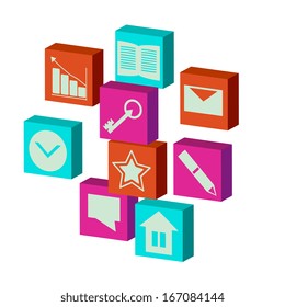 Abstract background with web elements