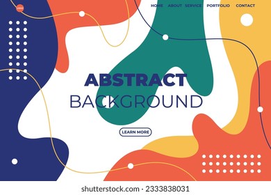 Abstract Background website flat vector