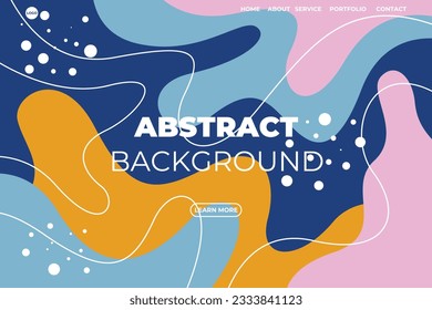 Abstract Background Website Flat Vector
