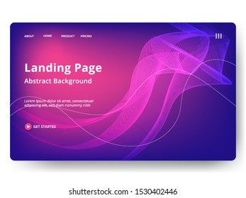 Abstract background website Landing Page. template for web landing page, banner, presentation. Abstract vector modern style.