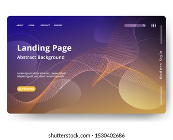Abstract background website Landing Page. template for web landing page, banner, presentation. Abstract vector modern style.