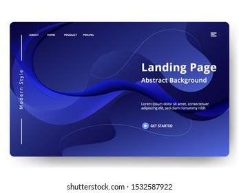 Abstract background website Landing Page. template for web landing page, banner, presentation. Abstract vector modern style.