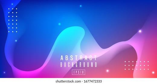 Abstract background website Landing Page. Template for websites, or apps. Modern design. Abstract vector style. line and particles. Curved wavy line, smooth stripe Vector - Vector Illustration