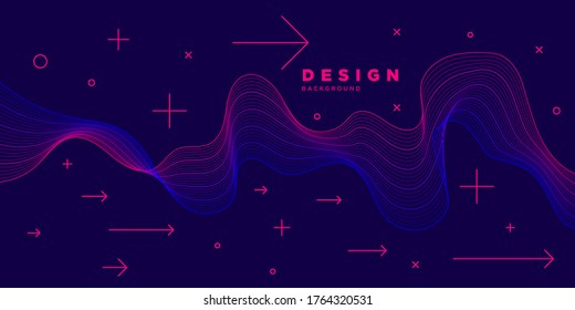 Abstract background website Landing Page. Template for websites, or apps. Modern design. Abstract vector style. line and particles. Illustration suitable for design - Vector Illustration - Vector
