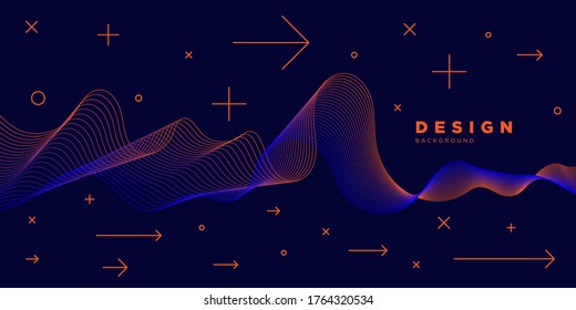 Abstract background website Landing Page. Template for websites, or apps. Modern design. Abstract vector style. line and particles. Illustration suitable for design - Vector Illustration - Vector
