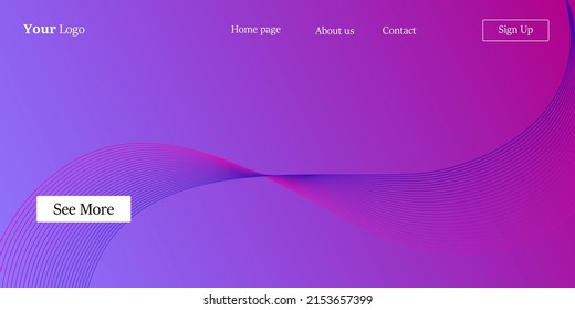 Resumen del sitio web de fondo Landing Page. Plantilla para sitios web o aplicaciones. Diseño moderno. Estilo de vector abstracto en formato eps10