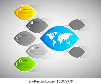 abstract background website template with colorful connected meshes, infographic design